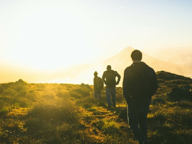 Men on a hike